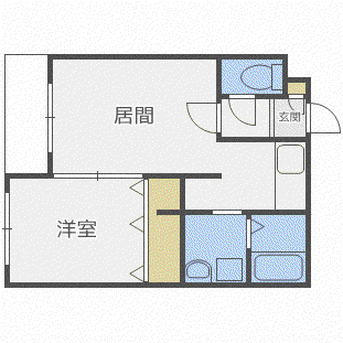 FEERIQUE (1LDK/4階)の間取り写真