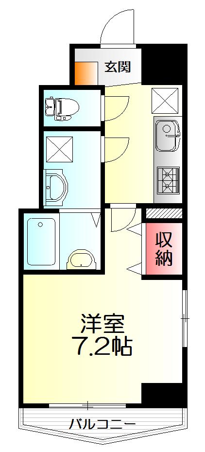 FELICE町田(1K/4階)の間取り写真
