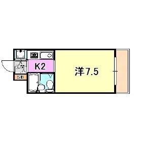 リエス大倉山(1K/2階)の間取り写真