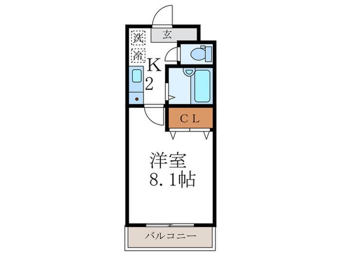 メゾン成功M(1K/2階)の間取り写真