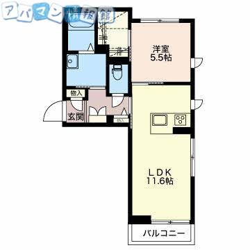 ヴェストレ(1LDK/3階)の間取り写真