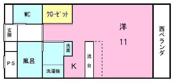 ピア・タワー(ワンルーム/3階)の間取り写真