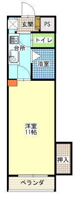 ジョイナス曙町(1K/1階)の間取り写真