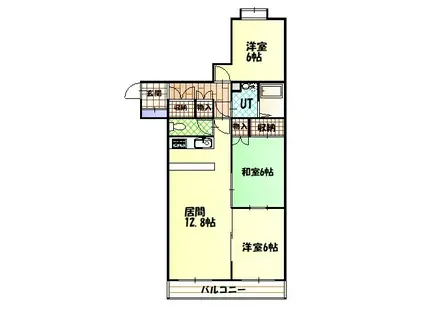 きららパートII(3LDK/1階)の間取り写真