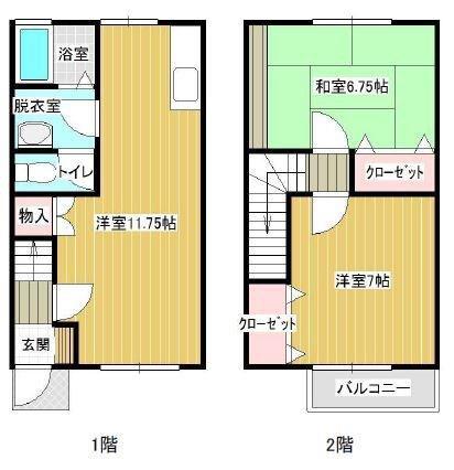 カルタス21(2LDK/1階)の間取り写真