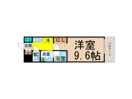 ARTIZA上前津II(1K/11階)の間取り写真