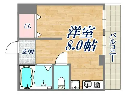 戸田町高田マンション(ワンルーム/3階)の間取り写真