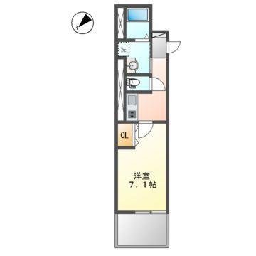 ラコルタブローン(1K/1階)の間取り写真