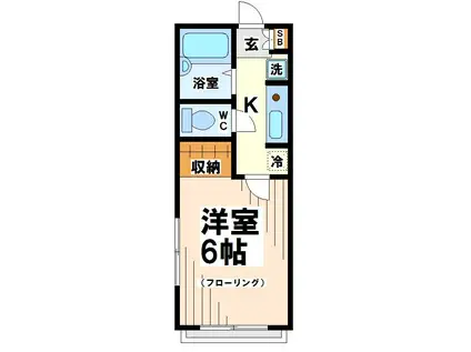 ケイズハウス(1K/1階)の間取り写真