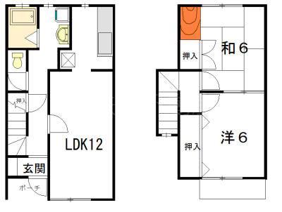 メイプルトゥリー(2LDK/1階)の間取り写真