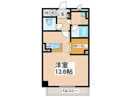 ジオ グランド ドエル(ワンルーム/2階)の間取り写真