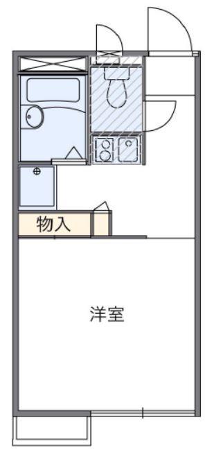 レオパレスカルフール(1K/2階)の間取り写真