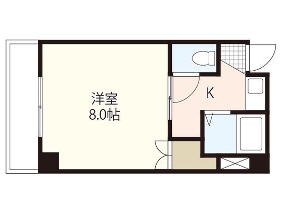 ハーモニー光町(1K/5階)の間取り写真