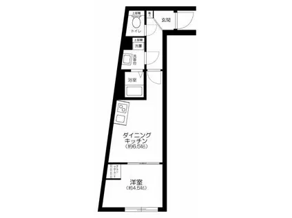 RESIDENCE 南千住(1DK/1階)の間取り写真