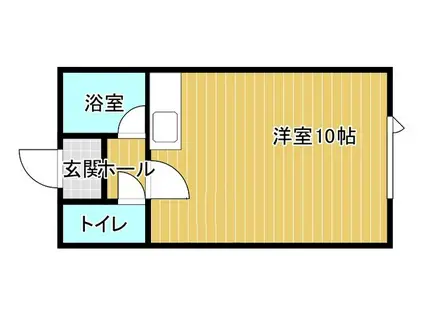 クリーンコーポ藍(ワンルーム/1階)の間取り写真