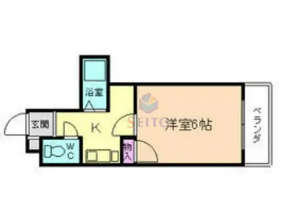 シャトル5SONE(1K/2階)の間取り写真