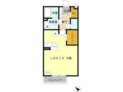 KEENA サウス(ワンルーム/2階)の間取り写真