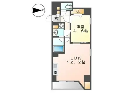 パールコートII(1LDK/1階)の間取り写真