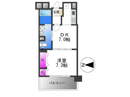 いなほの館(1DK/2階)の間取り写真