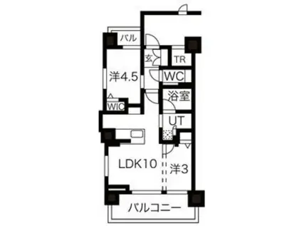デュオヴェール札幌北大前(2LDK/3階)の間取り写真