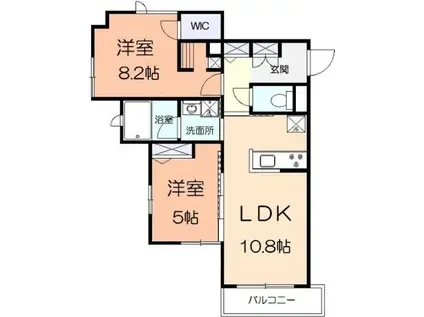 メルヴェールS-I(2LDK/2階)の間取り写真