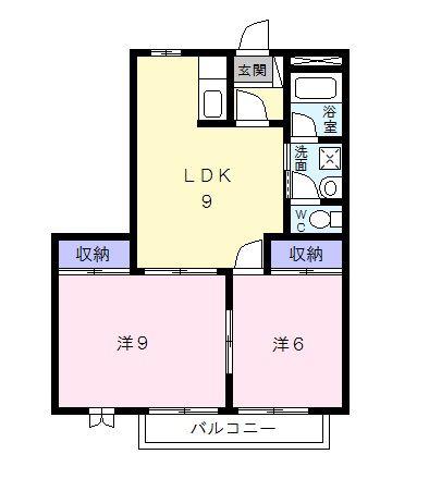 セピアガーデンII(2LDK/2階)の間取り写真