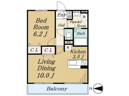 AVENIR・VILLAGE(1LDK/3階)の間取り写真