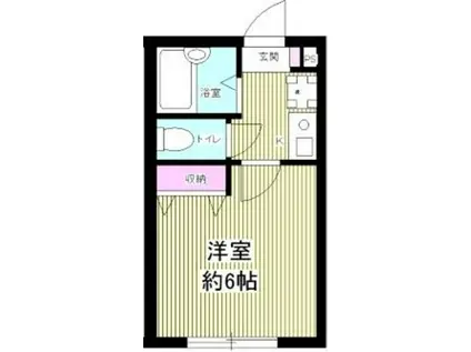 チェスナッツ戸越(1K/3階)の間取り写真