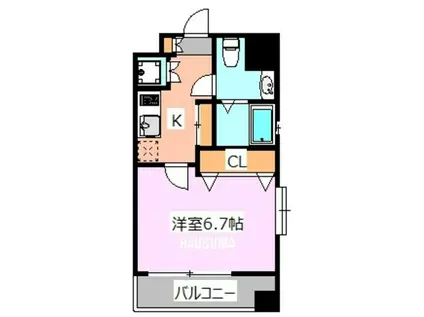 スパシエ田端(1K/2階)の間取り写真