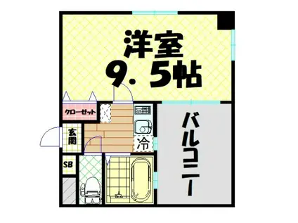 グリーンスクエア(1K/3階)の間取り写真