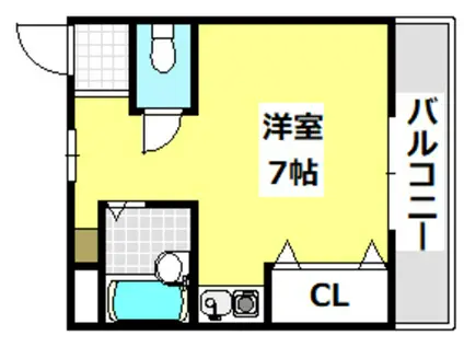 アンフィニィ橋の内II(ワンルーム/3階)の間取り写真