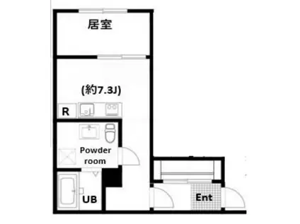 ルーナクレシェンテ川崎(1DK/3階)の間取り写真
