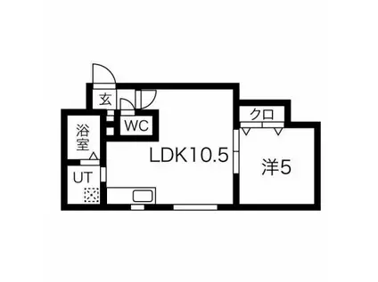 ERGO(1LDK/2階)の間取り写真