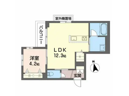 LE CIEL(1LDK/3階)の間取り写真