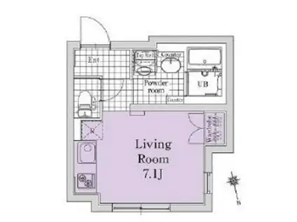 ソウ西荻窪(ワンルーム/1階)の間取り写真