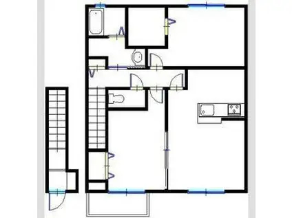 グランシャリオ島田B(2LDK/2階)の間取り写真