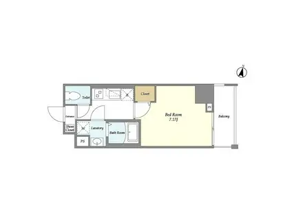 LIBR GRANT 大宮(1K/8階)の間取り写真