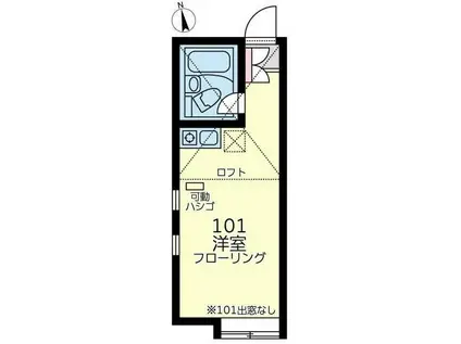 ユナイト東六郷ペルジーノ(ワンルーム/1階)の間取り写真