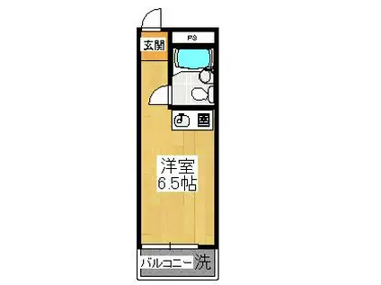 ケントピア西船(ワンルーム/1階)の間取り写真