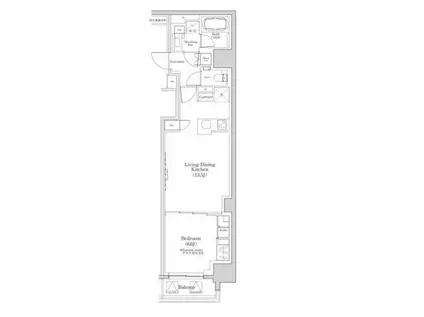 ザ・パークハビオ日本橋三越前(1LDK/7階)の間取り写真