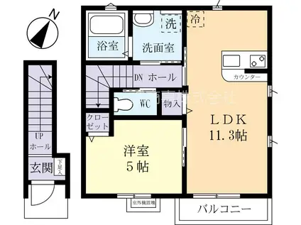 TIERRA II(1LDK/2階)の間取り写真