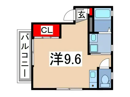 コンフォール・ヴィラ(ワンルーム/2階)の間取り写真