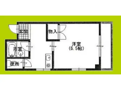 ルベール公園前(1K/3階)の間取り写真