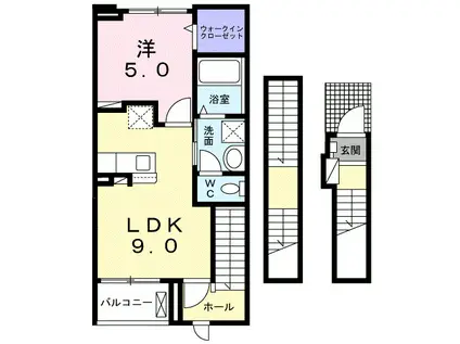 BOSCATO L I 1LDKTW(1LDK/3階)の間取り写真