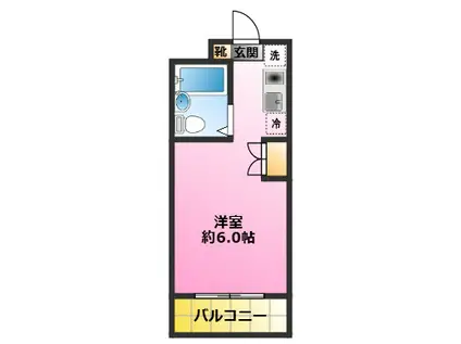 トップ元住吉第3(ワンルーム/3階)の間取り写真