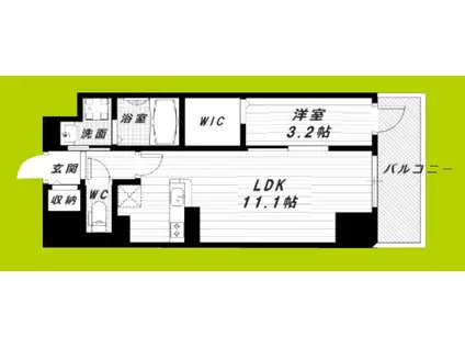 ECORO TOYONAKA(1LDK/6階)の間取り写真