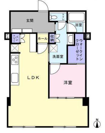 代々木グランドコーポラス(1LDK/5階)の間取り写真