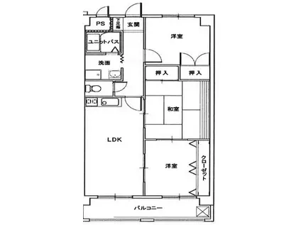 アビリティ東本町(3LDK/7階)の間取り写真