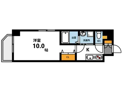 SURENADI(1K/2階)の間取り写真