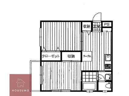 ミストラルハイムI(1LDK/2階)の間取り写真